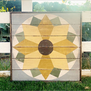 Sunflower Hex Barn Quilt