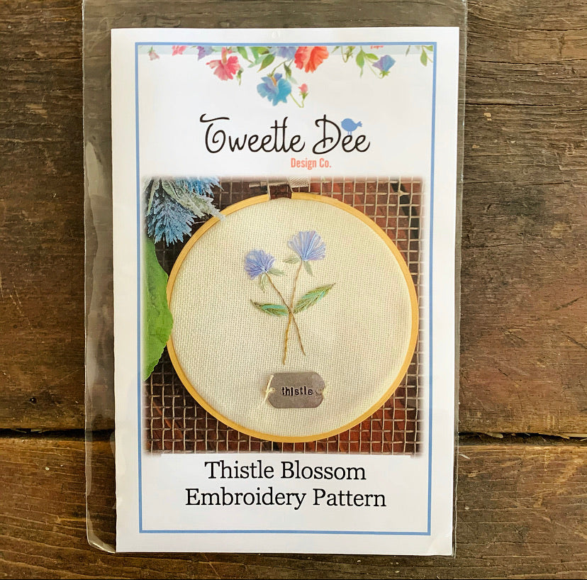 Thistle Blossom Embroidery Pattern