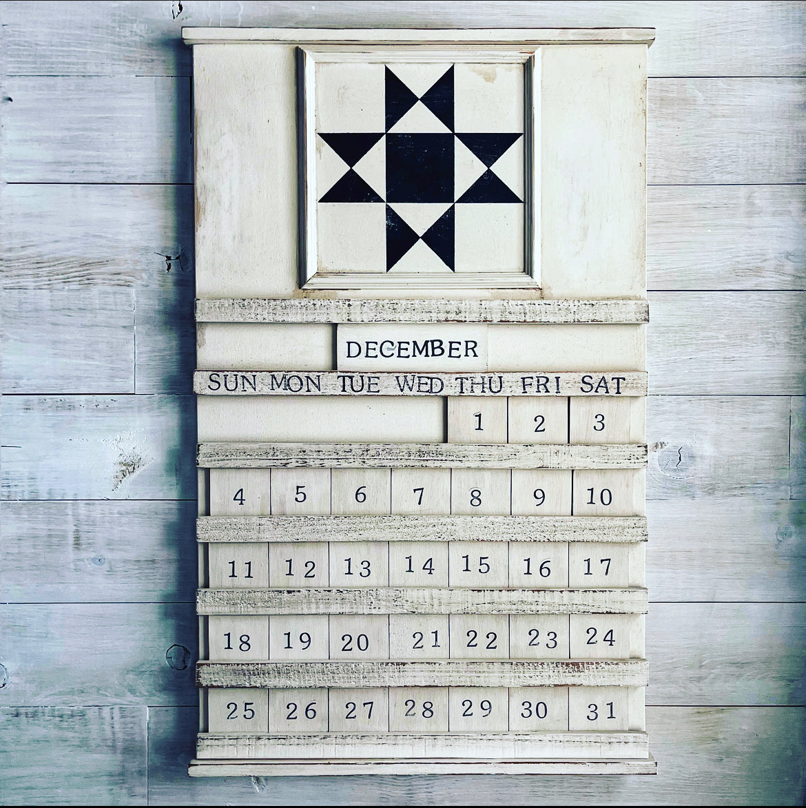 Barn Quilt Perpetual Calendar